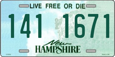 NH license plate 1411671