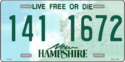 NH license plate 1411672