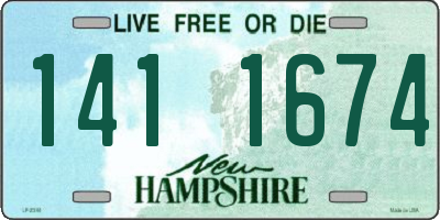 NH license plate 1411674
