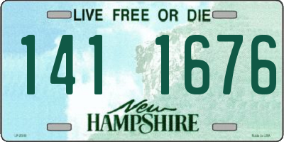 NH license plate 1411676