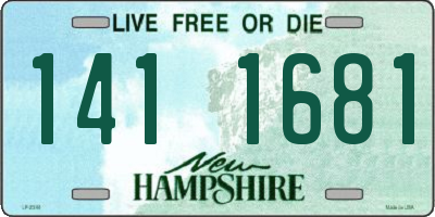 NH license plate 1411681