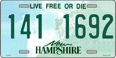 NH license plate 1411692