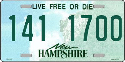 NH license plate 1411700