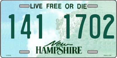 NH license plate 1411702