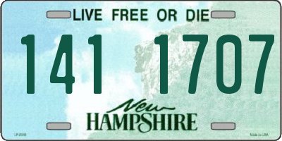NH license plate 1411707