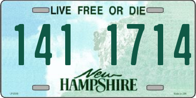 NH license plate 1411714