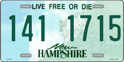 NH license plate 1411715