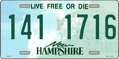 NH license plate 1411716