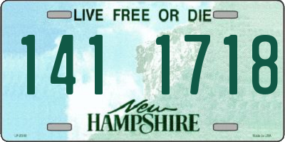 NH license plate 1411718