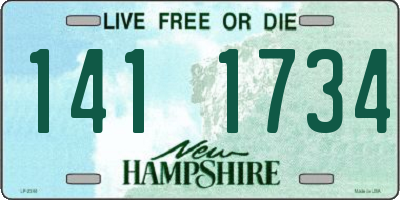 NH license plate 1411734