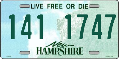 NH license plate 1411747