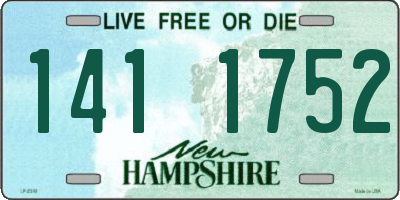 NH license plate 1411752
