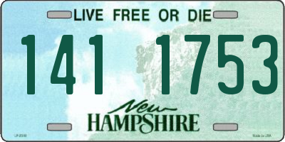 NH license plate 1411753