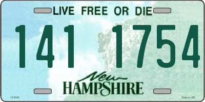 NH license plate 1411754