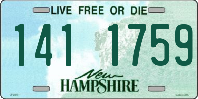 NH license plate 1411759
