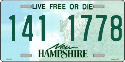 NH license plate 1411778