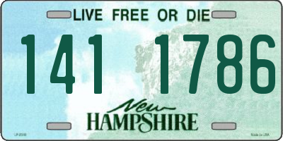 NH license plate 1411786