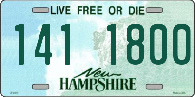 NH license plate 1411800