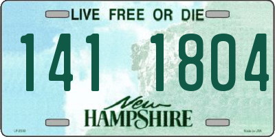 NH license plate 1411804