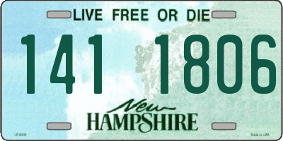 NH license plate 1411806