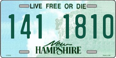 NH license plate 1411810