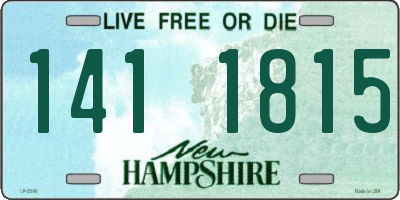 NH license plate 1411815