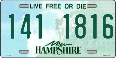 NH license plate 1411816