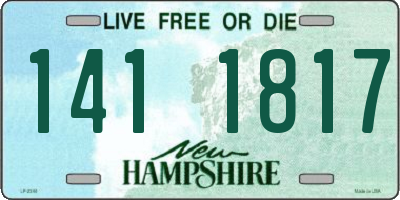 NH license plate 1411817
