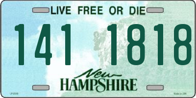 NH license plate 1411818