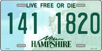 NH license plate 1411820