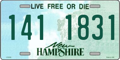 NH license plate 1411831