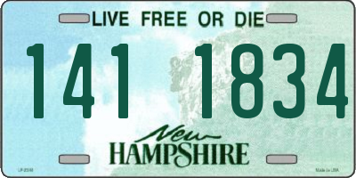 NH license plate 1411834