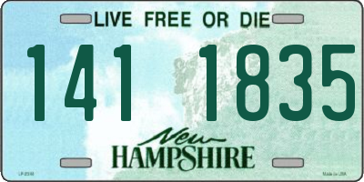 NH license plate 1411835