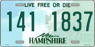 NH license plate 1411837
