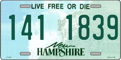 NH license plate 1411839