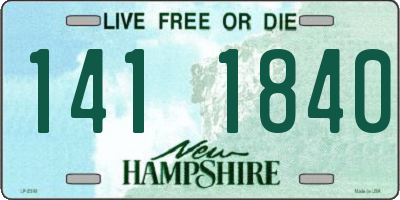 NH license plate 1411840