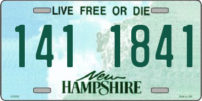 NH license plate 1411841