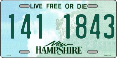 NH license plate 1411843