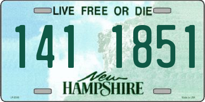 NH license plate 1411851