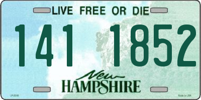 NH license plate 1411852