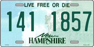NH license plate 1411857