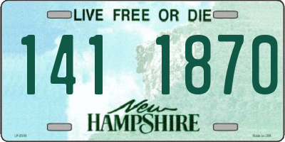 NH license plate 1411870