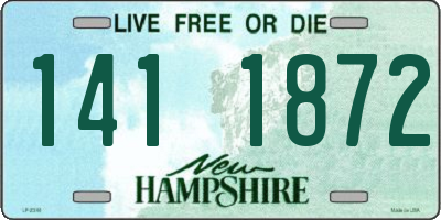 NH license plate 1411872