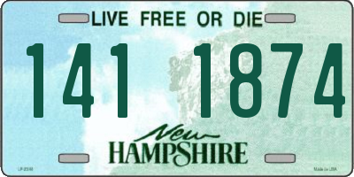 NH license plate 1411874
