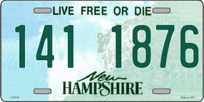 NH license plate 1411876