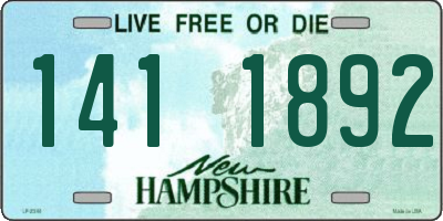NH license plate 1411892
