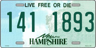NH license plate 1411893