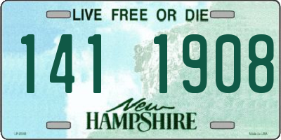 NH license plate 1411908