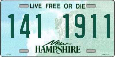 NH license plate 1411911