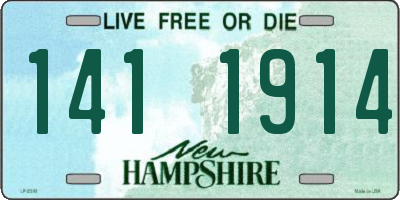 NH license plate 1411914